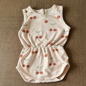Rylee + Cru 18-24M Pink Cherry Print Romper